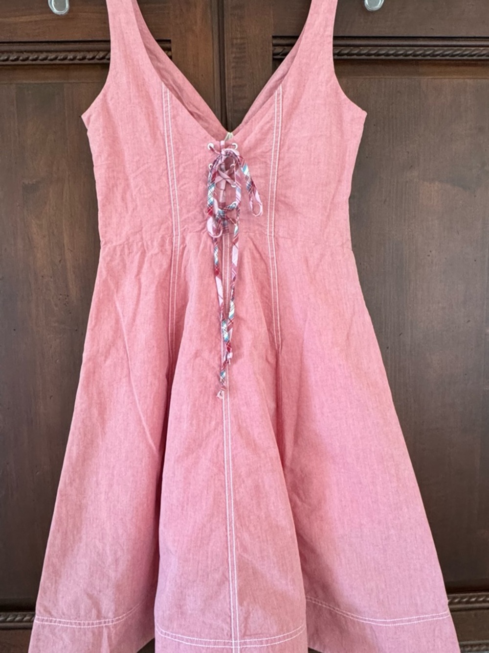 Maeve Pink Fitted A-Line Sundress -Sz. 0 - Picture 2 of 13